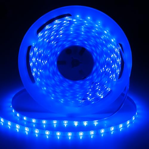 iNextStation LED Streifen Blau 10M, 24V LED Strip Schneidbar SMD 2835 Lichtband, IP65 Wasserdichtes Lichtleiste LEDs Selbstklebend, für Küche Zimmer Bar Party DIY Deko (Kein Netzteil) von iNextStation