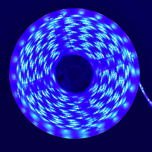 iNextStation 12V LED Streifen Blau, 5M/300 LEDs SMD 2835 Schneidbar LED Strip IP65 Wasserdichtes Selbstklebend LED Leiste Band für DIY Innen Küche Weihnachten Deko, Kein Netzteil/Stecker von iNextStation