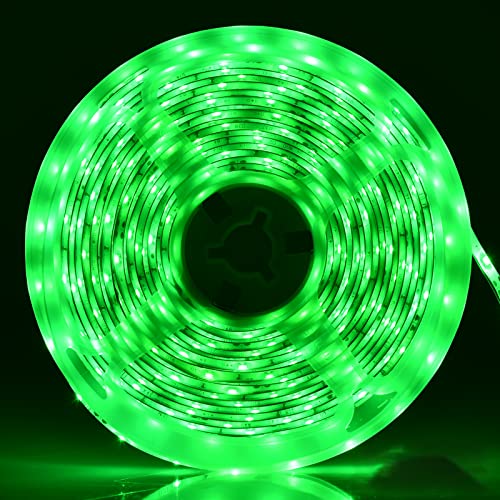 iNextStation 12V LED Streifen Grün, 5M/300 LEDs SMD 2835 Schneidbar LED Strip IP65 Wasserdichtes Selbstklebend LED Leiste Band für DIY Innen Küche Weihnachten Deko, Kein Netzteil/Stecker von iNextStation