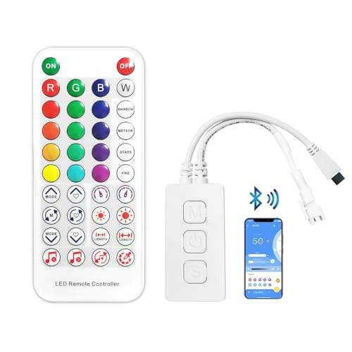 iNextStation SP611E Bluetooth LED Controller RGBIC LED Strip DC 5-24V mit IR Fernbedienung APP Steuerung, Musik Sync, Timer, LED Controller für RGBIC 5050 2835 3535 LED Streifen Lichtband iNextStation SP611E Bluetooth LED Controller RGBIC LED Strip DC 5-24V mit IR Fernbedienung APP Steuerung, Musik Sync, Timer, LED Controller für RGBIC 5050 2835 3535 LED Streifen Lichtband von iNextStation