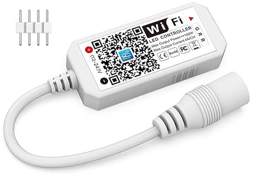iNextStation Mini RGB Led Streifen Kontroller DC12-24V mit Wifi/App Gesteuert, Fernbedienung Arbeiten Controller mit Alexa/Google Assistant/IFTTT Android/IOS für alle 2835 3528 5050 Led Strip iNextStation Mini RGB Led Streifen Kontroller DC12-24V mit Wifi/App Gesteuert, Fernbedienung Arbeiten Controller mit Alexa/Google Assistant/IFTTT Android/IOS für alle 2835 3528 5050 Led Strip von iNextStation