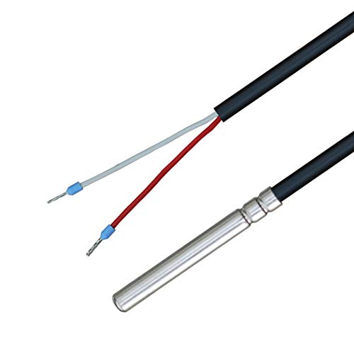 iOVEO 035HP07202 - KTY81-210 Temperaturfühler mit PVC-Leitung bis 105°C, Temperatursensor, Fühler, Heizung, KTY, KTY10-6, 2 Meter von iOVEO