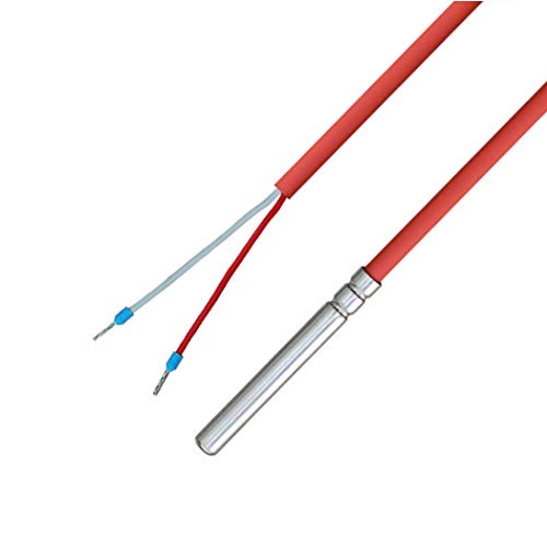 iOVEO 036HS02202 - PT1000 - Kabelfühler/Temperaturfühler/Solarfühler/Temperatursensor mit Silikon-Leitung bis 200°C von iOVEO