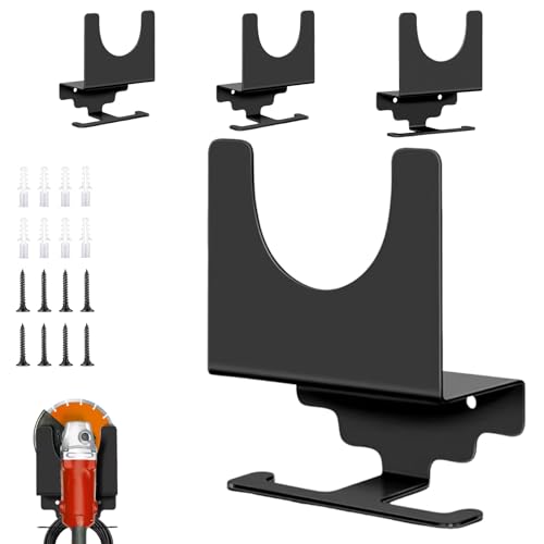 4 Stück Winkelschleifer Halterung, winkelschleifer ständer,Für alle Marken,Wandhalterungen für 10,2–12,7cm große Schleifer,Schneider,Polierer,Winkelschleifer-Organizer für Garage,Werkstatt usw von iPalamila