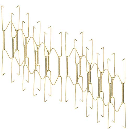 iPobie 10 Stück Telleraufhänger Wand Dekorative Tellerhalter Metall Elastischer Wandtellerhalter mit 10 Stück Wandhaken von iPobie