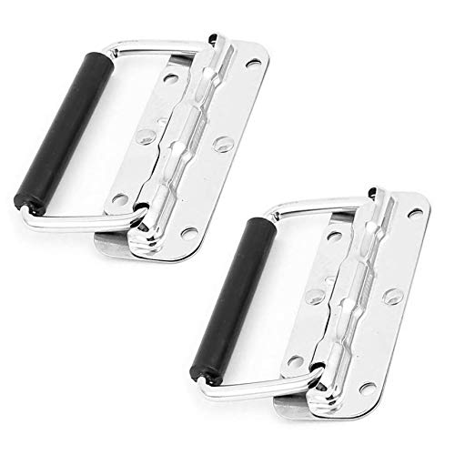 iPobie 2er Set Klappgriff Edelstahl Kistengriff gefedert Griff - Silber iPobie 2er Set Klappgriff Edelstahl Kistengriff gefedert Griff - Silber von iPobie