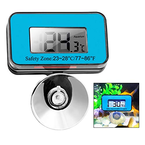 iPobie Wasserdicht LCD Digital Aquarium Thermometer Tauch Wasser Temperatur Meter, Saugnapf Thermometer für Süßwasser und Meerwasser, -50°C bis 70°C von iPobie