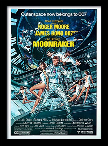 James Bond Gerahmter Kunstdruck, mit Motiv, englischem Text Moonraker, A3 von iPosters
