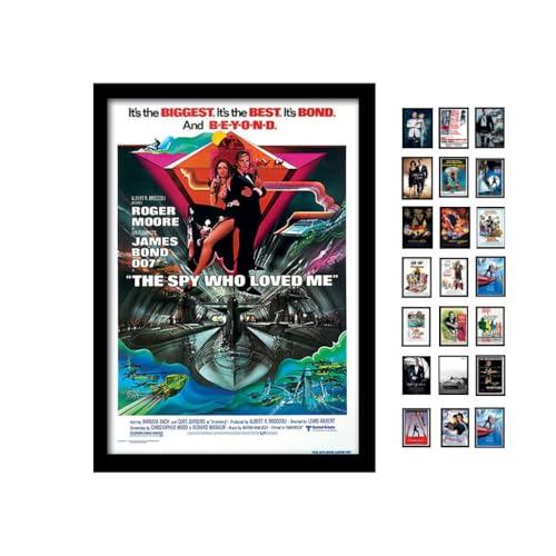 James Bond Gerahmter Kunstdruck, mit Motiv, englischem Text Spy Who Loved Me, A3 von iPosters
