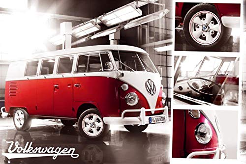 Bestrice VW Wohnmobil Mehrfachbild Poster - 91.5X 61cm (36 X 24 Zoll) von iPosters
