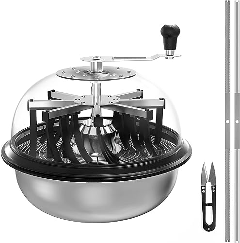 iPower 16 Zoll Blatt Bowl Trimmer Maschine Twisted Spin Cut für Pflanze Knospe und Blume mit verbesserten scharfen Zahnrädern, Silber von iPower