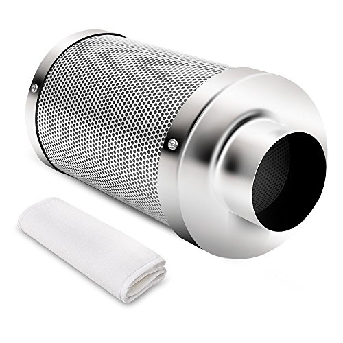 iPower 4 Zoll Luftkohlefilter Zimmerpflanzen wachsen Zelt Geruchsbekämpfungswäscher mit Australien aktiviertem C für Inline-Lüfter, Reversibler Flansch, Vorfilter enthalten, 4 „, Silber iPower 4 Zoll Luftkohlefilter Zimmerpflanzen wachsen Zelt Geruchsbekämpfungswäscher mit Australien aktiviertem C für Inline-Lüfter, Reversibler Flansch, Vorfilter enthalten, 4 „, Silber von iPower