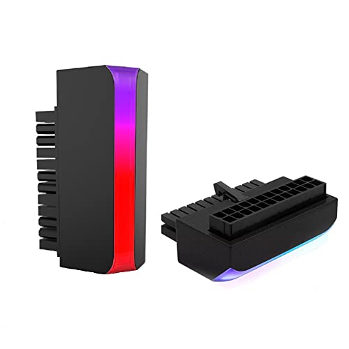 iProPower ATX 24-Pin 90 Grad Stromanschluss 5V 3 Pin ARGB Rainbow Buchse auf Stecker Netzteil für Computer Motherboard ATX Netzteil DIY Stromversorgungskabel-Verbinder iProPower ATX 24-Pin 90 Grad Stromanschluss 5V 3 Pin ARGB Rainbow Buchse auf Stecker Netzteil für Computer Motherboard ATX Netzteil DIY Stromversorgungskabel-Verbinder von iProPower