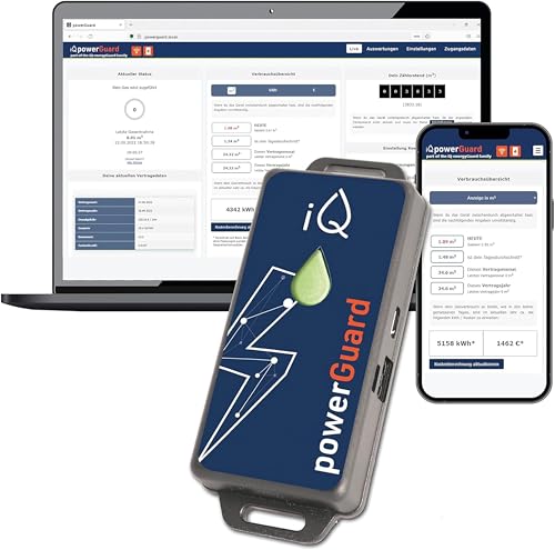 iQ powerGuard - Smarter Stromzähler inkl. Schnittstelle, iQ Cloud, App, Alarm-Funktion & WLAN - Digitale Überwachung von Stromverbrauch & Kosten - Strommessgerät & Stromverbrauchsmesser mit WiFi iQ powerGuard - Smarter Stromzähler inkl. Schnittstelle, iQ Cloud, App, Alarm-Funktion & WLAN - Digitale Überwachung von Stromverbrauch & Kosten - Strommessgerät & Stromverbrauchsmesser mit WiFi von iQ water