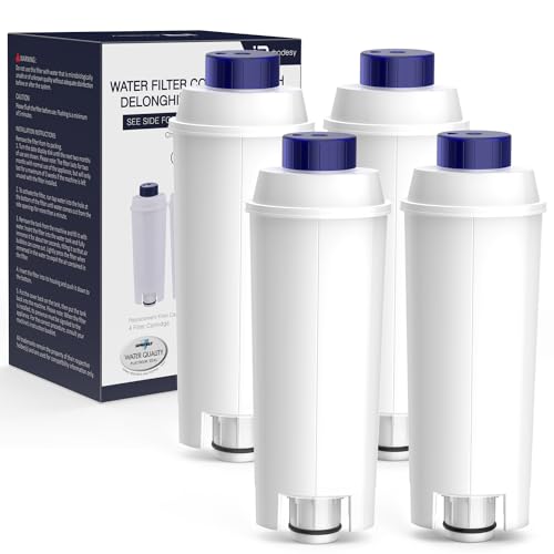 iRhodesy Wasserfilter für Delonghi Dinamica Magnifica s ECAM Kaffeevollautomat DLSC002 De longhi Filterkartuschen Kompatibel mit ESAM, ETAM Series (4 Packs) von iRhodesy