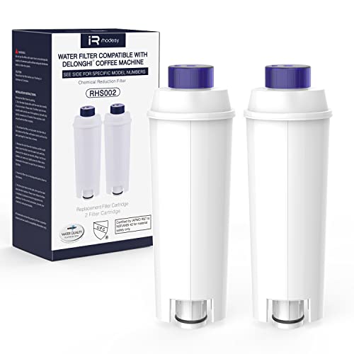 iRhodesy Wasserfilter Kompatibel mit Delonghi DLSC002, Wasserfilter Ersatzfilter Water Filter Kompatibel mit DeLonghi Kaffeemaschinen ECAM, ETAM, ESAM, BCO, EC. (2er Pack) von iRhodesy