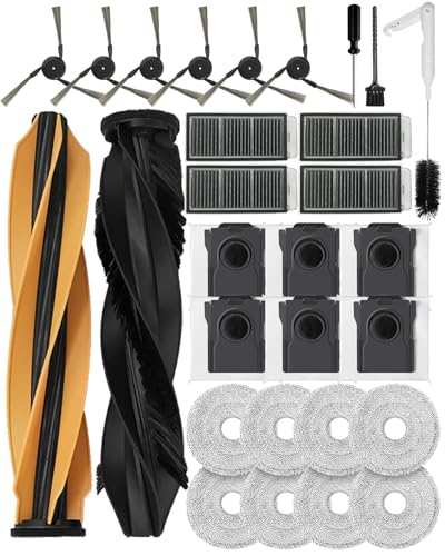 iRobacc 29 Stück Zubehör für Dreame X50 Ultra Complete/L50 Pro Ultra/L50 Ultra/X50 Master/L40s Pro Ultra/Mova V50 Ultra Complete Saugroboter,Hauptbürsten Seitenbürsten Staubbeutel Filter Wischpads von iRobacc