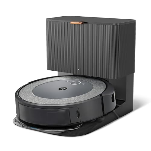 iRobot Roomba Combo i5+ (i5572) Saug- und Wischroboter mit autom. Absaugstation, WLAN-fähig, intelligente Navigation, 2 Gummibürsten, Reinigung nach Raum, Kompatibel mit Sprachassistenten, Farbe: Cool von iRobot