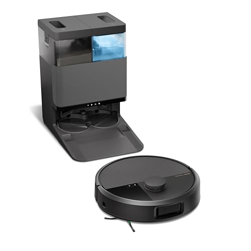 iRobot Roomba Plus 505 Combo Robot + AutoWash Dock Saugroboter mit Wischfunktion - Multifunktinales Dock - Clearview Pro LiDAR - 7000Pa - DualClean Wischpads mit PerfectEdge - SmartScrub - Schwarz von iRobot