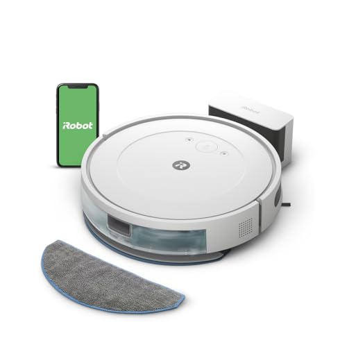 iRobot Roomba Combo Essential Saug- und Wischroboter (Y0112), leistungsstarkes Saugen und Wischen, 4-Stufen-Reinigungssystem, 3 Saugstufen, Spot-Cleaning, steuerbar über App, Tasten oder Sprache, Weiß von iRobot