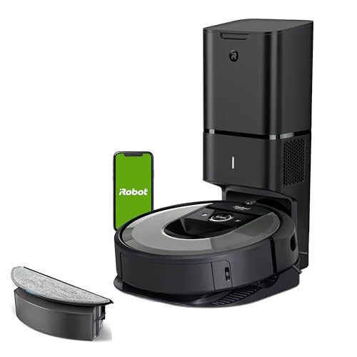 iRobot Roomba Combo i8+ (i8576) Saug-/ Wischroboter mit 2. Auffangbehälter mit Wischpad, Autom. Absaugstation, Smarte Kartierung, Sprachassistenten kompatibel, WLAN, Einstellung per App, Light Silver von iRobot