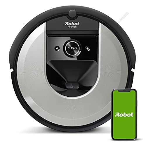 iRobot Roomba i7 (i7156) App-steuerbarer Saugroboter (Staubsauger Roboter), 2 Gummibürsten, Intelligente Kartierung, Sprachassistent-kompatibel, Reingt nach Objekten, Farbe: Light Silver von iRobot
