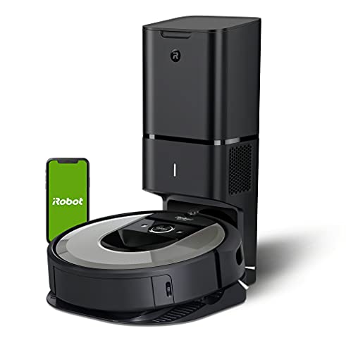 iRobot Roomba i7+ (i7556) Saugroboter, automatische Absaugstation, intelligente Raumerfassung, Zeitplanreinigung, 2 Multibodenbürsten, WLAN Staubsauger Roboter, App-Steuerung, Ideal für Tierhaare von iRobot