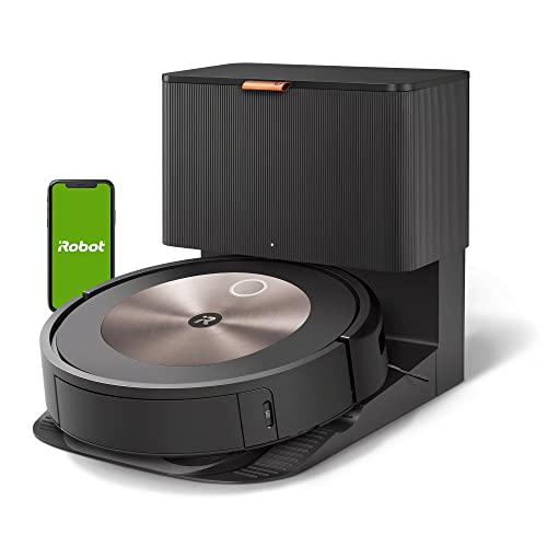 iRobot Roomba j7+ (j7556) WLAN-fähiger Saugroboter mit autom. Absaugstation, Objekterkennung und -vermeidung, Kartierung, 3-Stufen-Reinigung, gezielte Raum- oder Bereichsreinigung, Farbe: Espresso von iRobot