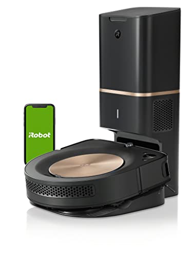 iRobot Roomba s9+ Über WLAN verbundener Saugroboter mit automatischer Absaugstation - PerfectEdge®-Technologie mit Eckenbürste und breiteren Gummibürsten für alle Böden - Leistungsverstärkung von iRobot