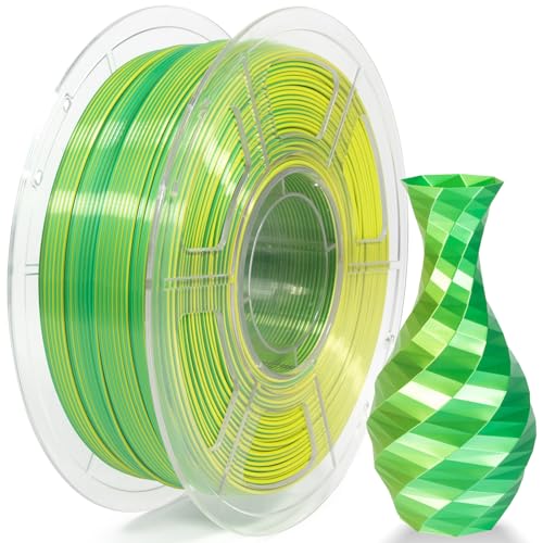 Isanmate PLA Filament Silk Dual-Colour 3d Drucker Filament 1.75MM 1 kg 3D Printer Filament Dimensional Accuracy +/-0.02 mm,Gold Green von iSANMATE