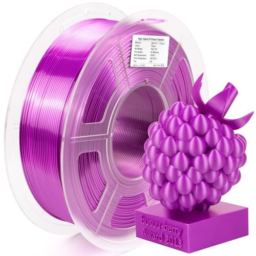 Isanmate Silk PLA Filament Shiny Mental-Like 3d Drucker Filament 1.75MM 1 kg 3D Printer Filament Dimensional Accuracy +/-0.02 mm,Purple von iSANMATE