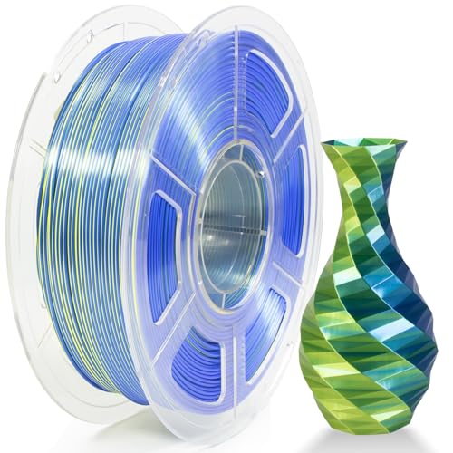 Isanmate Silk PLA Filament Dual-Colour 3d Drucker Filament 1.75MM 1 kg 3D Printer Filament Dimensional Accuracy +/-0.02 mm,Yellow Blue von iSANMATE