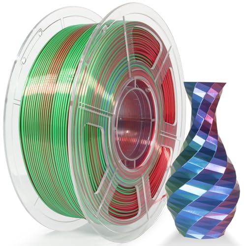 Isanmate Silk PLA Filament Tri-Colour 3d Drucker Filament 1.75MM 1 kg 3D Printer Filament Dimensional Accuracy +/-0.06 mm,Red Green Blue von iSANMATE