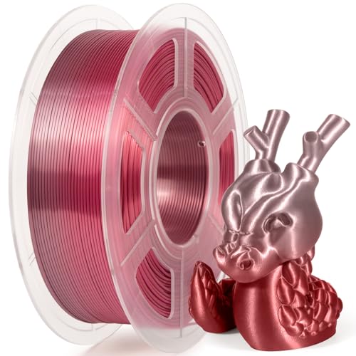 Isanmate Silk PLA Multicoloured Rainbow Filament3d Drucker Filament 1.75MM 1 kg 3D Printer Dimensional Accuracy +/-0.02 mm,Red Silver Isanmate Silk PLA Multicoloured Rainbow Filament3d Drucker Filament 1.75MM 1 kg 3D Printer Dimensional Accuracy +/-0.02 mm,Red Silver von iSANMATE