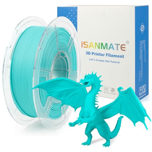 iSANMATE Matt High Speed PLA+ Filament, 1.75+/-0,02mm PLA+ Filament, 3D Hoher Wirkungsgrad Drucker Filament 1kg Spule (2.2 LBS), Unterstützt Druckgeschwindigkeit 30-500mm/s von iSANMATE