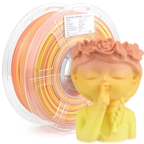 iSANMATE Matt Rainbow PLA+ 1.75mm, 3D Drucker Filament Maßgenauigkeit +/- 0.03 mm, Macaron Regenbogen PLA Plus, 1KG(2.2lb)/Spule von iSANMATE