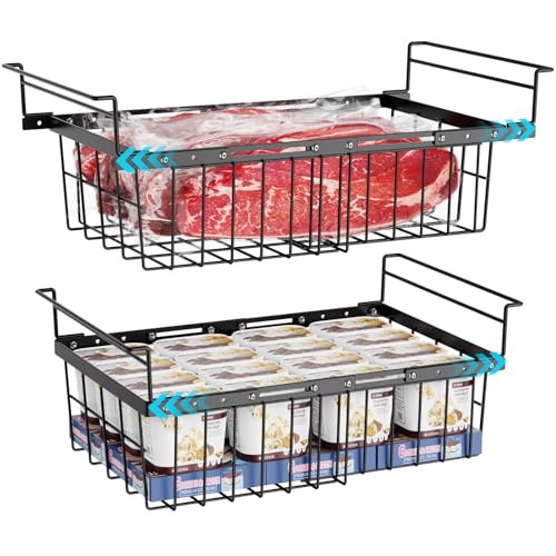 iSPECLE Gefrierkörbe für Gefriertruhe - für 283 bis 566L Gefriertruhe 2er Hängender Gefriertruhe Organizer mit Griffen Gefrierkorb Schafft Mehr Platz, Einfach zum Sortieren und Essen bekommen, Schwarz iSPECLE Gefrierkörbe für Gefriertruhe - für 283 bis 566L Gefriertruhe 2er Hängender Gefriertruhe Organizer mit Griffen Gefrierkorb Schafft Mehr Platz, Einfach zum Sortieren und Essen bekommen, Schwarz von iSPECLE
