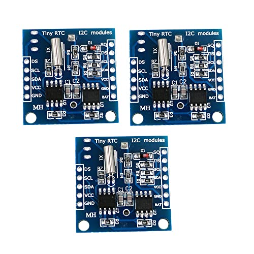 3 Stück DS-1307 RTC Modul Echtzeituhr mit CR-2032 Batterie für AR-duino Raspberry Pi I2C von iSZ-HGZ