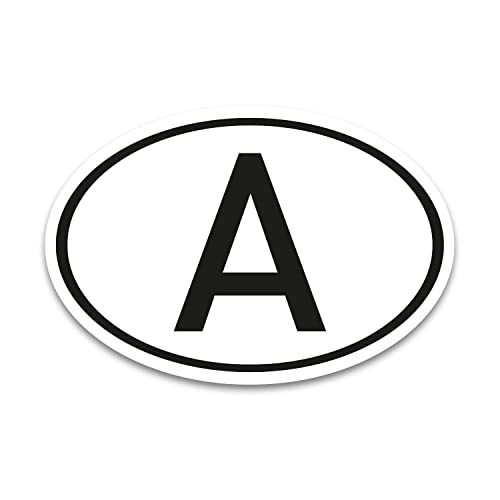 A Magnet Länderkennzeichen Österreich Schwarz & Weiß - 17,5 x 11,5 cm DIN genormt - PKW LKW Wohnmobil Auto - verpflichtend außerhalb der EU - kfz723 von iSecur