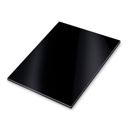 Aluverbundplatte schwarz I 15 x 20 cm I wetterfestes Aluminium Schild I für Modellbau Messebau Beschilderung I az140 von iSecur