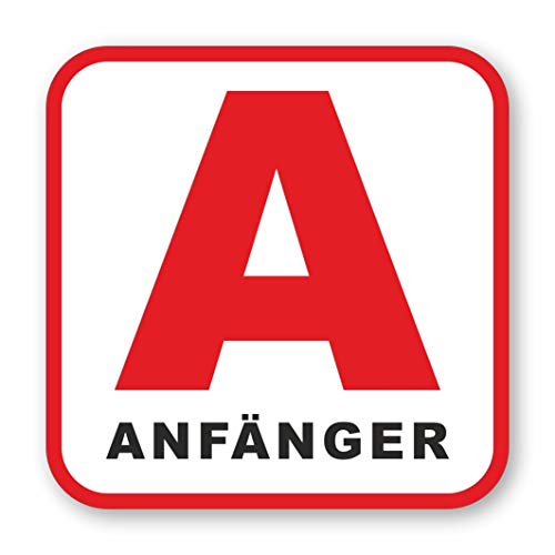 Anfänger Fahrzeug-Magnet rotes A Symbol I 15 x 15 cm Eckig I Fahranfänger Kennzeichnung A-Plakette International I kfz621 von iSecur