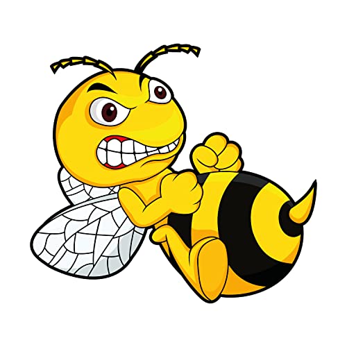 Aufkleber Böse Biene Angry Bee I 15 x 13 cm groß I gelber Sticker Wespe nach rechts I für Auto LKW Motorrad Moped Mofa Roller Helm Notebook Laptop I wetterfest - kfz511 Aufkleber Böse Biene Angry Bee I 15 x 13 cm groß I gelber Sticker Wespe nach rechts I für Auto LKW Motorrad Moped Mofa Roller Helm Notebook Laptop I wetterfest - kfz511 von iSecur