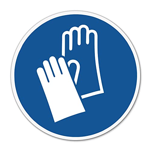 iSecur Aufkleber Handschutz benutzen Ø 20 cm ISO 7010 M009 Arbeitshandschuhe - hin741 von iSecur