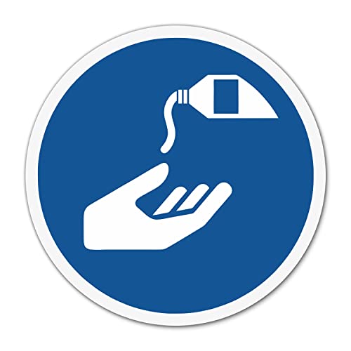 Aufkleber Hautschutzmittel benutzen Ø 10 cm ISO 7010 M022 Sticker - hin766 von iSecur