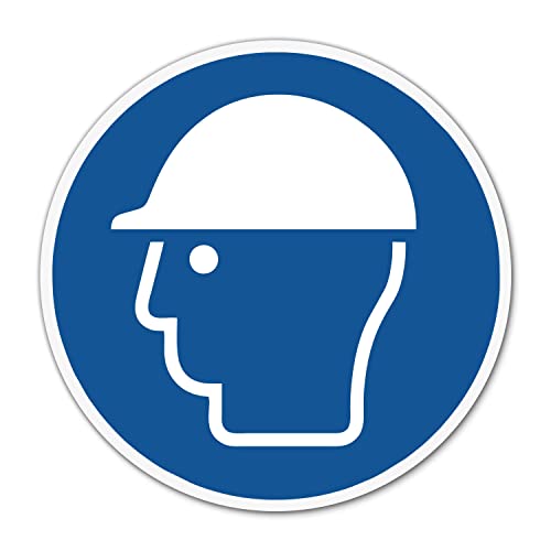 Aufkleber Kopfschutz benutzen Ø 20 cm ISO 7010 M014 Schutzhelmsticker - hin751 von iSecur