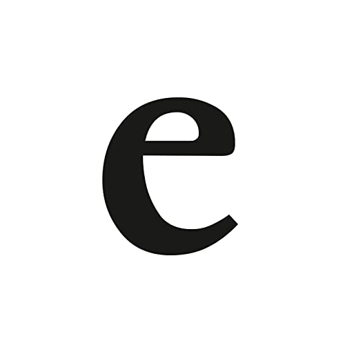 Buchstaben-Aufkleber e in schwarz I Serifen I Höhe 5 cm I selbstklebende Haus-Nummer Ergänzung, Buchstabe zum Aufkleben für Außen, Briefkasten, Tür I wetterfest I kfz470e Buchstaben-Aufkleber e in schwarz I Serifen I Höhe 5 cm I selbstklebende Haus-Nummer Ergänzung, Buchstabe zum Aufkleben für Außen, Briefkasten, Tür I wetterfest I kfz470e von iSecur