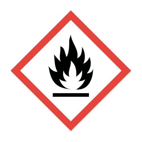 Gefahren-Aufkleber I Wetterfeste Folie mit UV-Schutzlaminat I Gefahrenstoff-Symbol mit GHS02 leicht Entzündlich-Bezeichnung I 20 x 20 cm I GHS-Kennzeichnung I Warnung I Achtung I Hinweis I hin705 Gefahren-Aufkleber I Wetterfeste Folie mit UV-Schutzlaminat I Gefahrenstoff-Symbol mit GHS02 leicht Entzündlich-Bezeichnung I 20 x 20 cm I GHS-Kennzeichnung I Warnung I Achtung I Hinweis I hin705 von iSecur