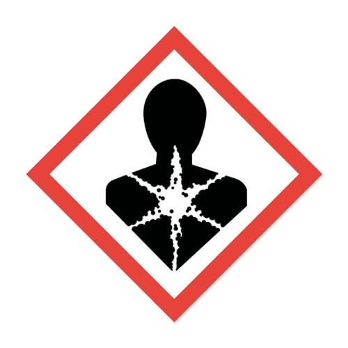 Gefahren-Aufkleber I Wetterfeste Folie mit UV-Schutzlaminat I Gefahrenstoff-Symbol mit GHS08 Systemische Gesundheitsgefährdung-Bezeichnung I 15 x 15 cm I GHS-Kennzeichnung I Warnung I hin700 Gefahren-Aufkleber I Wetterfeste Folie mit UV-Schutzlaminat I Gefahrenstoff-Symbol mit GHS08 Systemische Gesundheitsgefährdung-Bezeichnung I 15 x 15 cm I GHS-Kennzeichnung I Warnung I hin700 von iSecur