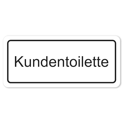 Hinweis-Aufkleber Kundentoilette I 25 x 11 cm I Toiletten-Sticker Tür Klebe-Schild WC Sticker neutral I für Restaurant Laden Geschäft I selbstklebend I hin_625 von iSecur