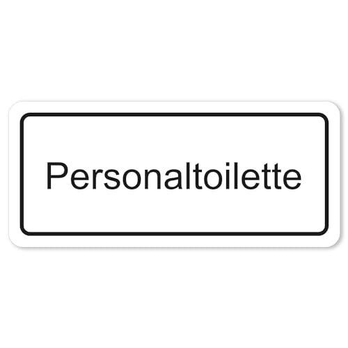 Hinweis-Aufkleber Personaltoilette I 25 x 11 cm I Toiletten-Sticker Tür Klebe-Schild WC Sticker neutral I für Restaurant Laden Geschäft I selbstklebend I hin626 Hinweis-Aufkleber Personaltoilette I 25 x 11 cm I Toiletten-Sticker Tür Klebe-Schild WC Sticker neutral I für Restaurant Laden Geschäft I selbstklebend I hin626 von iSecur